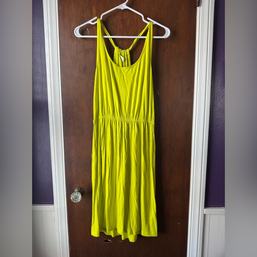 Old Navy Bright Yellow Gathered Dress
